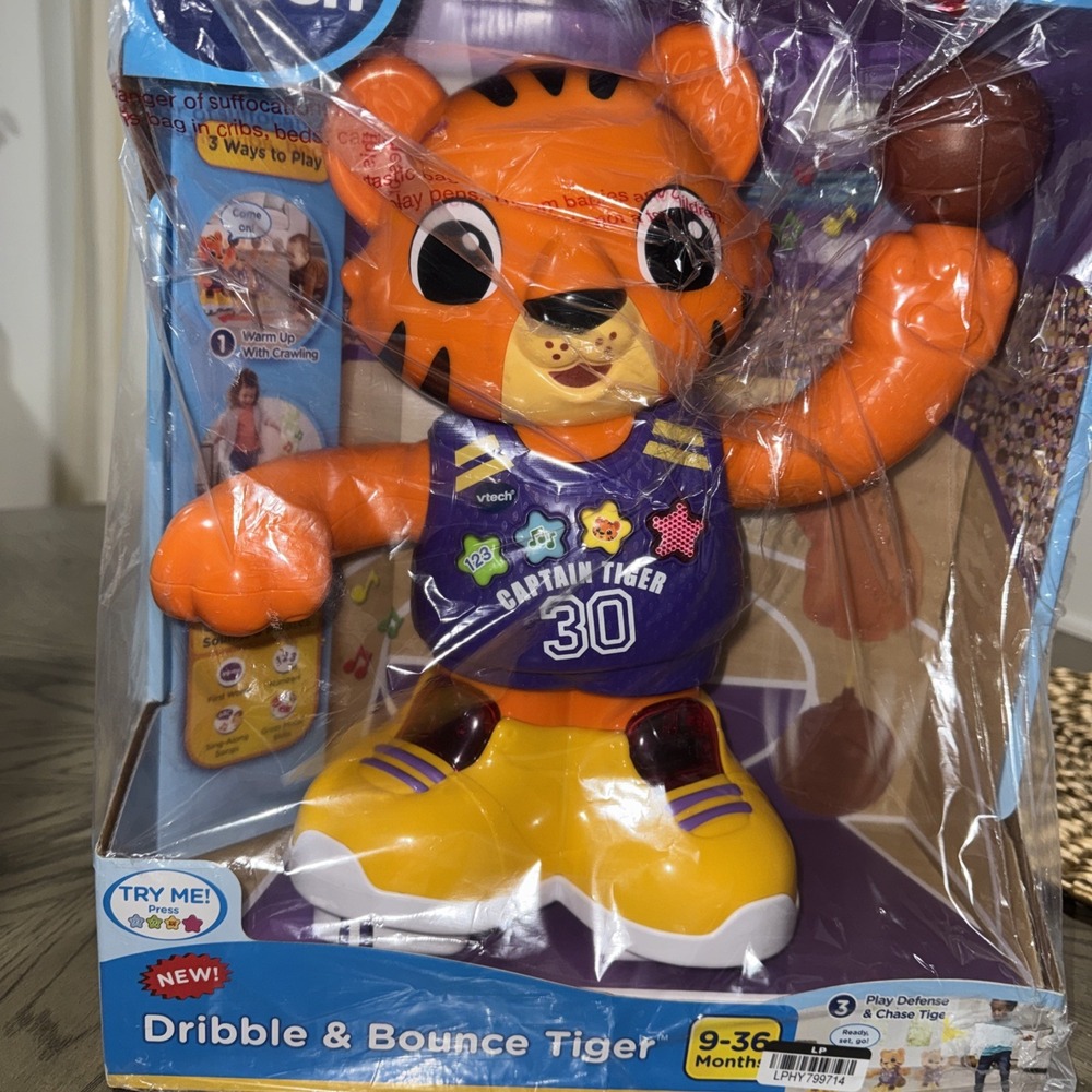 NEW VTech Dribble & Bounce Captain Tiger Animatronic Moving Talking Dribbling - Picture 4 of 9